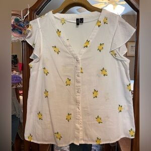 Lightweight Floral Cotton Blouse